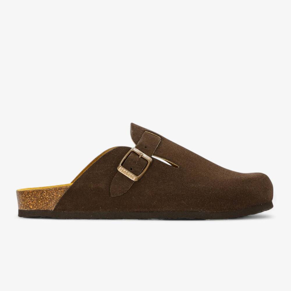 NEW PLAKTON men's blog slippers in marron